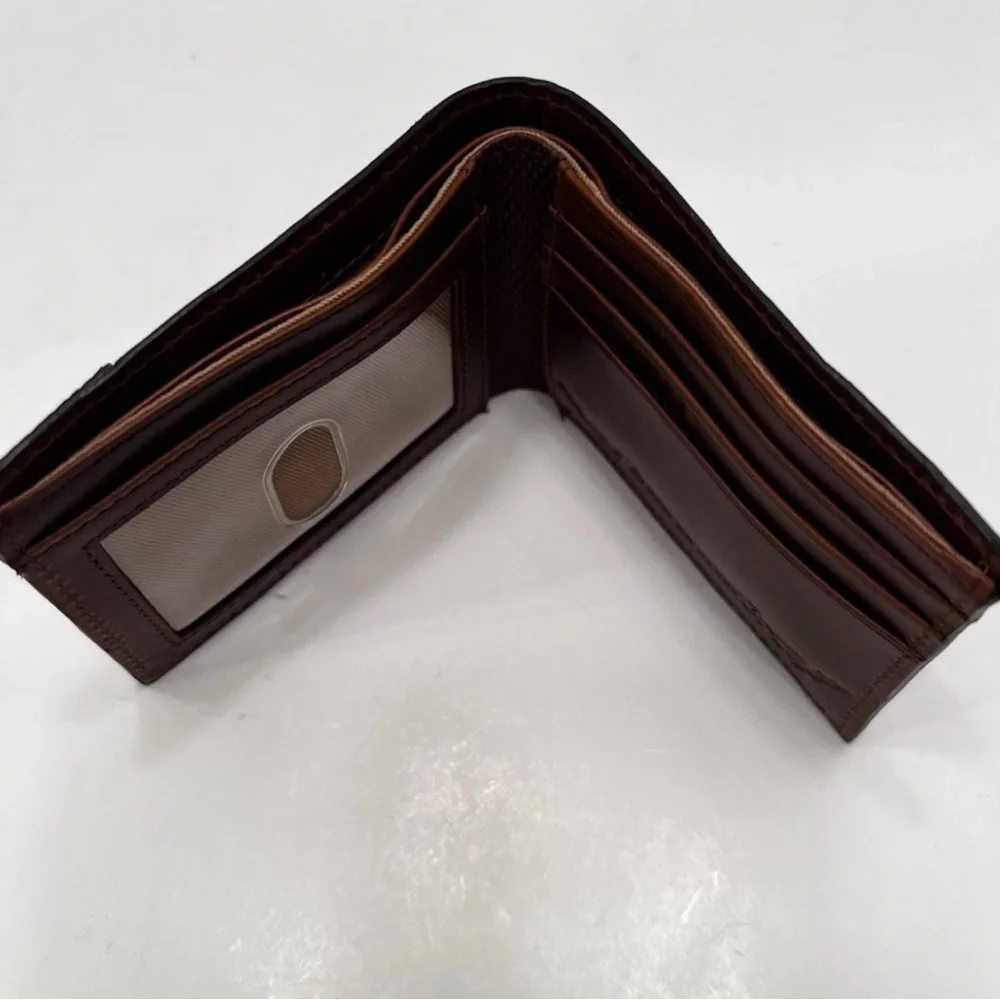 Browning Genuine Leather Western Bi-fold Billfold Men's Wallet, Brown